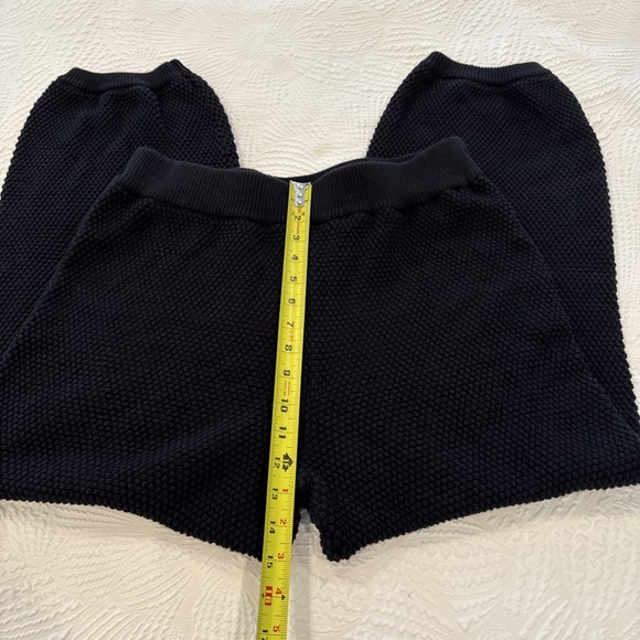 Free People Beach Pants Womens Size Medium BlackKnit Elastic Waist Harem Relaxed - Picture 5 of 8